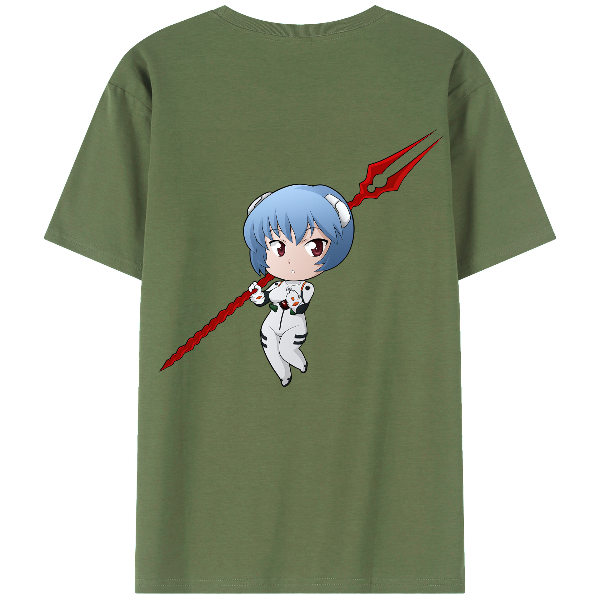 （画像用） EVA 新世紀エヴァンゲリオン 綿100％ メンズ半袖Tシャツ（バックプリント） 通気性